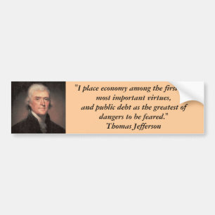 Bildekal: Thomas Jefferson på skuld Bildekal