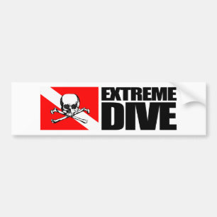 Bildekalen Extreme Dive (Skull) Bildekal