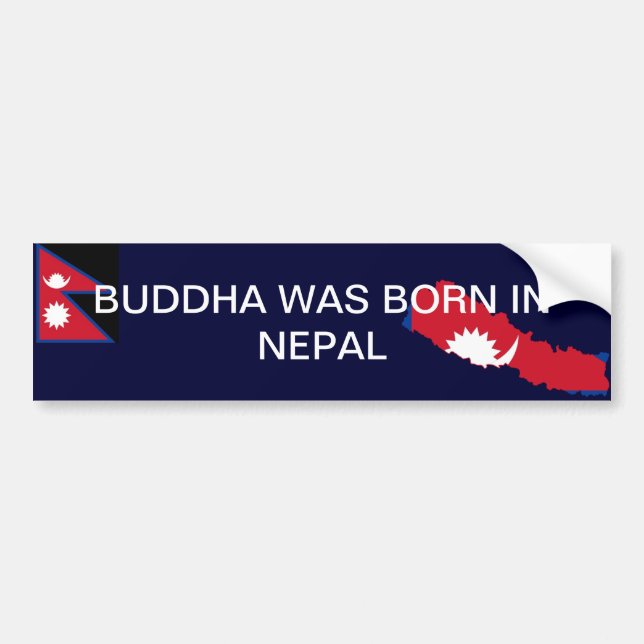 Bildekalet Buddha var bonen i Nepal Bildekal (Framsidan)