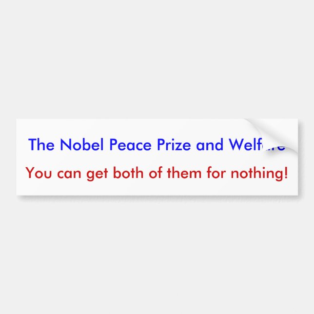 Bildekalet för Nobel fredpris Bildekal (Framsidan)