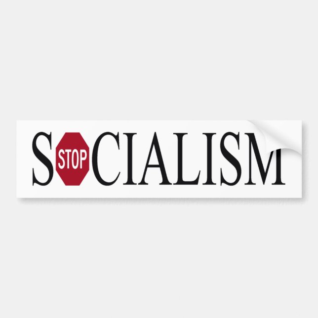 bildekalet - stoppa socialismen bildekal (Framsidan)