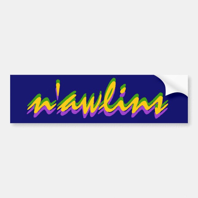 Bildekalvisuellt hjälpmedelNOLA New Orleans Bildekal (Framsidan)