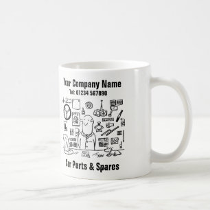 Bildelar och reservdelar kaffemugg