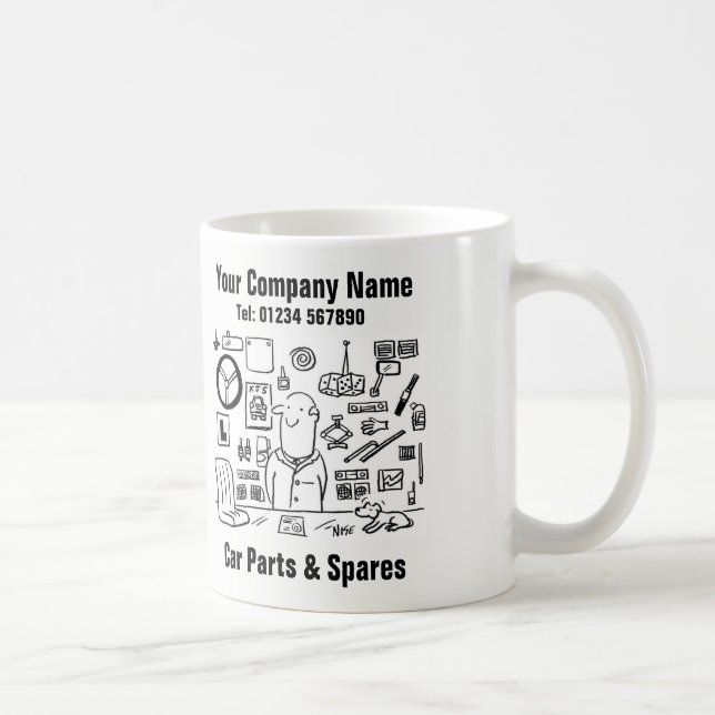 Bildelar och reservdelar kaffemugg (Höger)