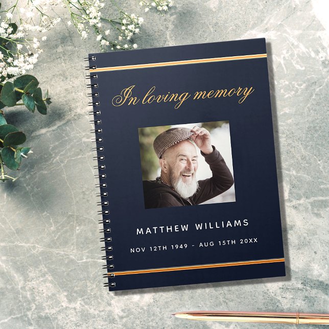 Bilden av begravningen i Guest bok blå guld Anteckningsbok (Skapare uppladdad)