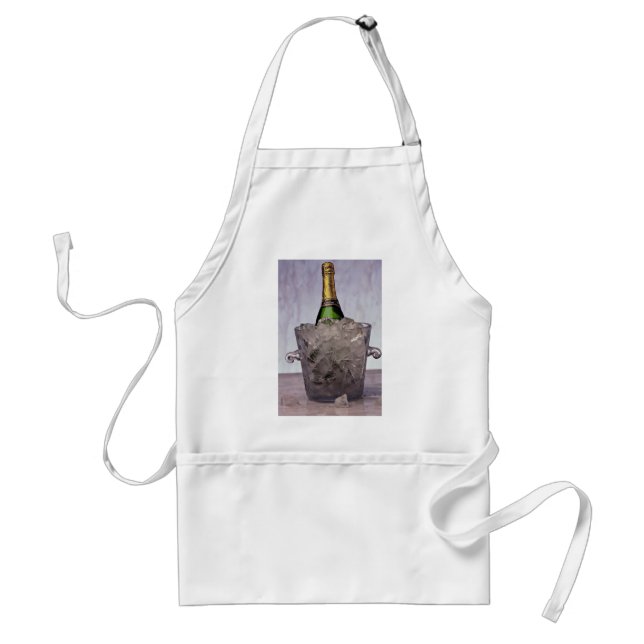Bilden av champagne i glass is ösregnar förkläde (Framsidan)