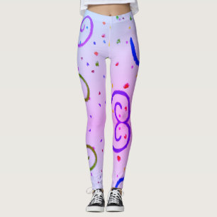 Bilden av teckning på många färg leggings