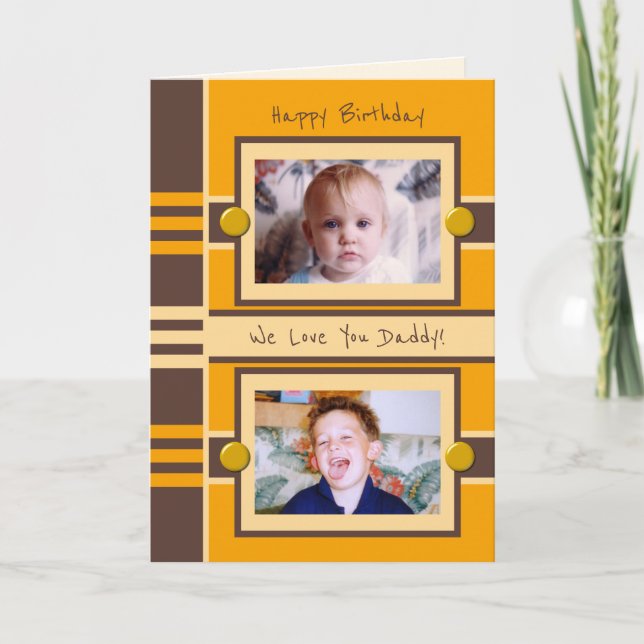 Bilden hälsning på den bruna orangen grattis på fö kort (Framsida)