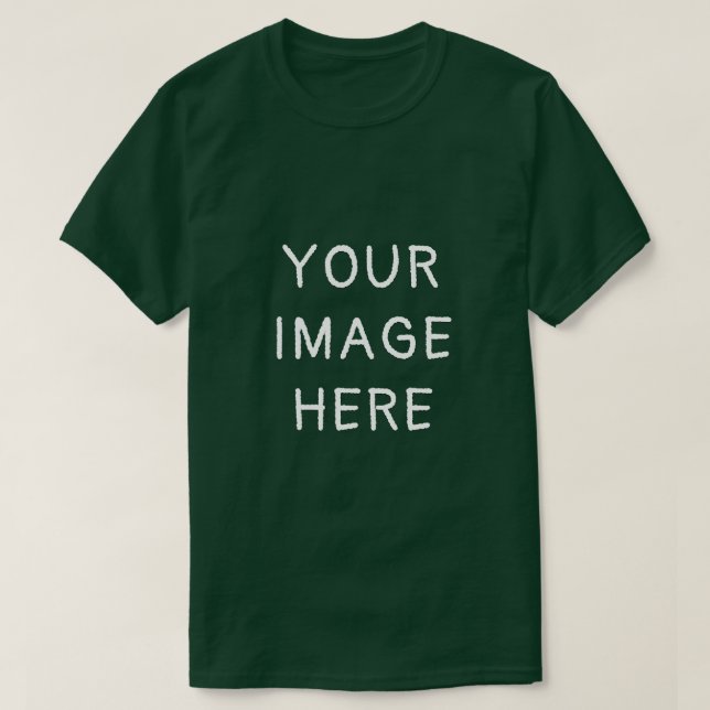 Bilden här - Anpassningsbar Fotodjupskog T Shirt (Design framsida)