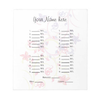 Bilden här Bunco Lakan/Card Anteckningsblock