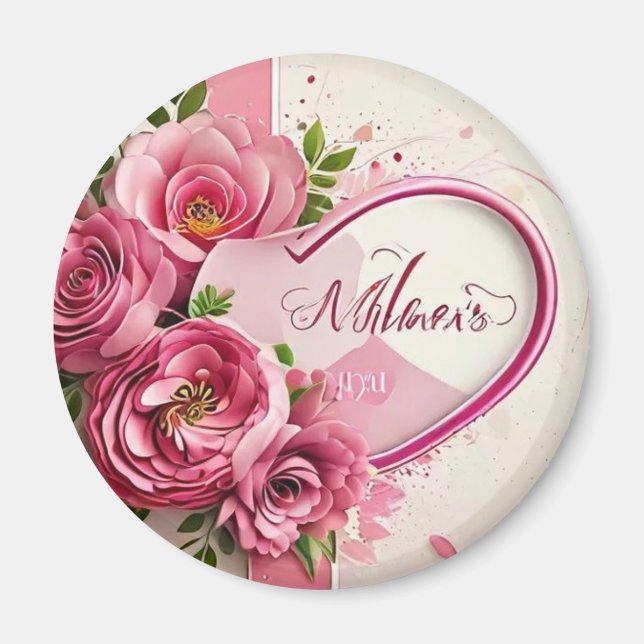 Bilden visar en livfull blå bröllopsfest magnet (Framsidan)