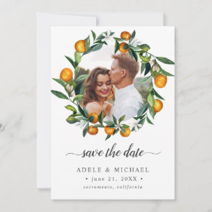 Bilden Vivid Tangerine Citrus Blommar sparar datum Spara Datumet