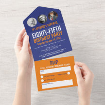 Bildens blå orange fotocirklar 85:e födelsedag