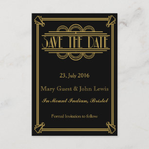 Bilder 20:s Art Deco Gatsby sparar datumet Spara Datumet