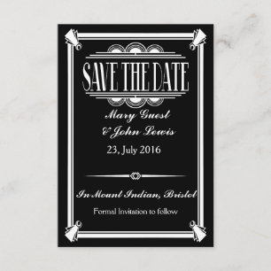 Bilder 20:s Art Deco Gatsby sparar datumet Spara Datumet
