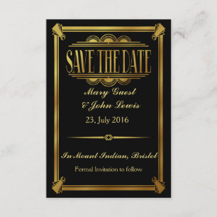 Bilder 20:s Art Deco Gatsby sparar datumet Spara Datumet