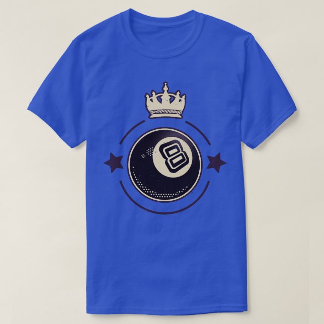 Bilder 8 Boll Retro Bassäng Player T Shirt (Design framsida)