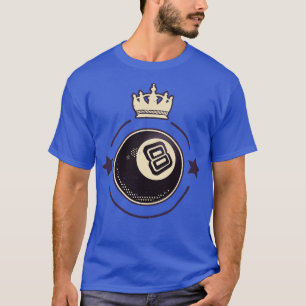 Bilder 8 Boll Retro Bassäng Player T Shirt