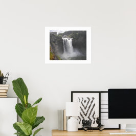 Bilder av den brusande Snoqualmie Falls Poster