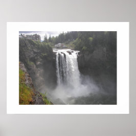 Bilder av den brusande Snoqualmie Falls Poster