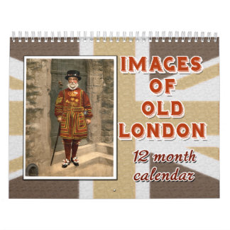 Bilder av gammala London kalender för 12 månad