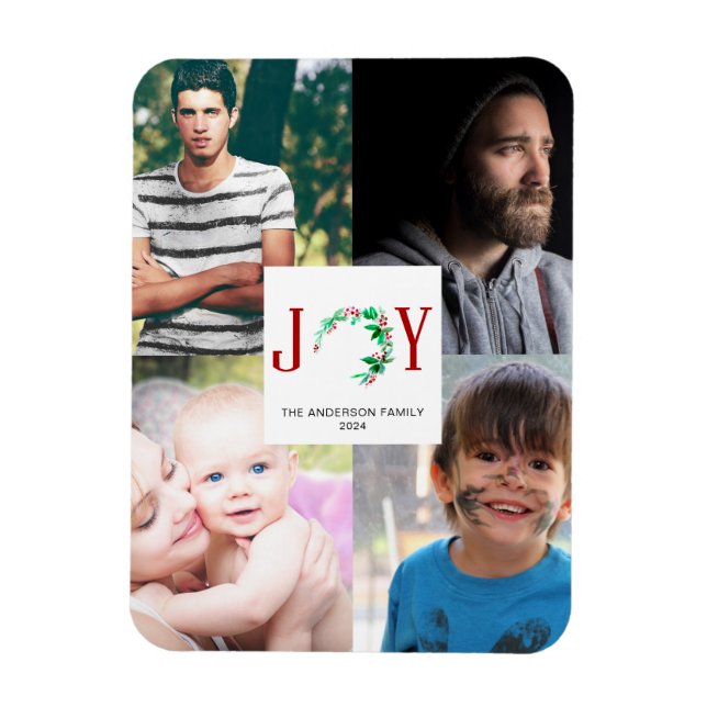 Bilder av Joy Family Photo Collage Magnet (Vertikal)