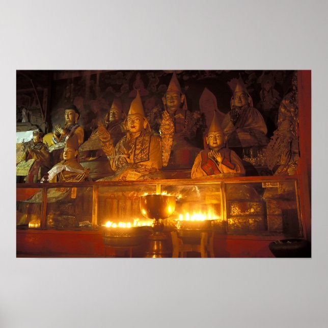 Bilder av lamas vid Sara-klostret, Lhasa, Poster (Framsidan)