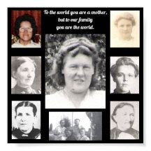 Bilder av Mor Quote Collage Black Ram Poster