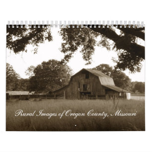 Bilder av övergav ladugårdar i Missouri Ozarks Kalender