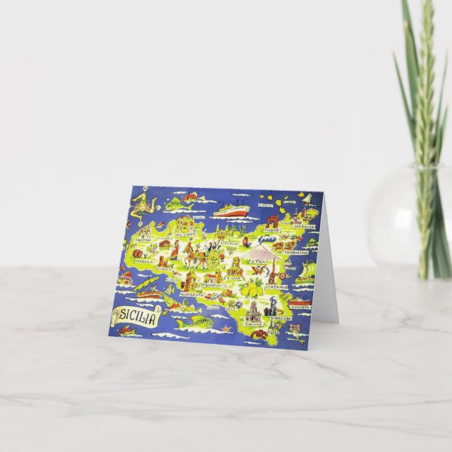 Bilder av siciliskt blått kort (Framsida)