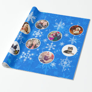 Bilder av Vibrant Blue- jul eller Hanukkah-familje Presentpapper