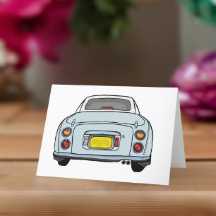 Bilder Blek Aqua Figaro Car Greeting Card Kort
