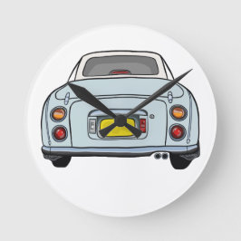 Bilder Blue Figaro Car Workshop Garage Clock Rund Klocka