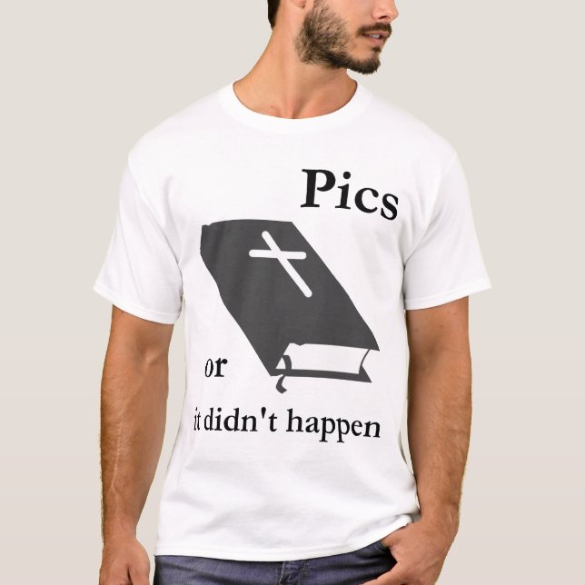 Bilder eller bibeln händde inte t shirt (Framsida)