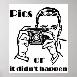 Bilder eller det hände inte Retro Poster