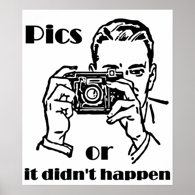 Bilder eller det hände inte Retro Poster (Framsidan)