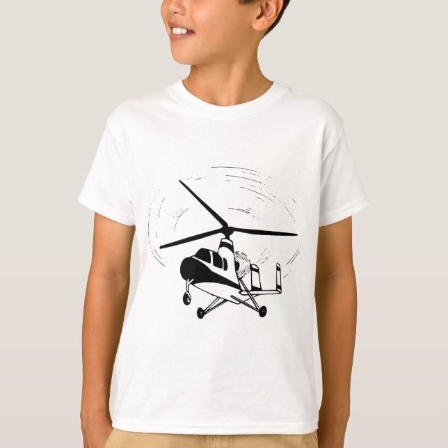 Bilder för flygplan, rotorluftfartyg och helikoptr t shirt (Framsida)