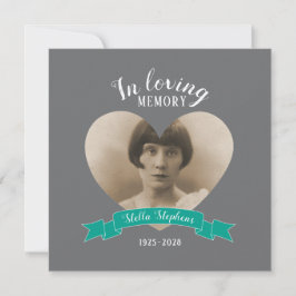 Bilder för minnesservice - teal-inbjudan inbjudningar