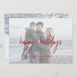 Bilder för Whimsical Red Glad helg 2-Vågrät Julkort