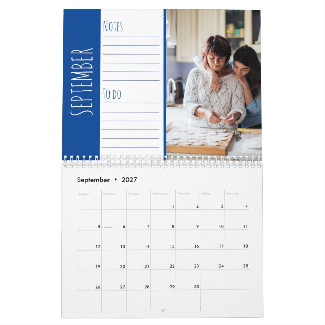 Bilder från familjen Bright och roligt. Anteckning Kalender (Sep 2027)
