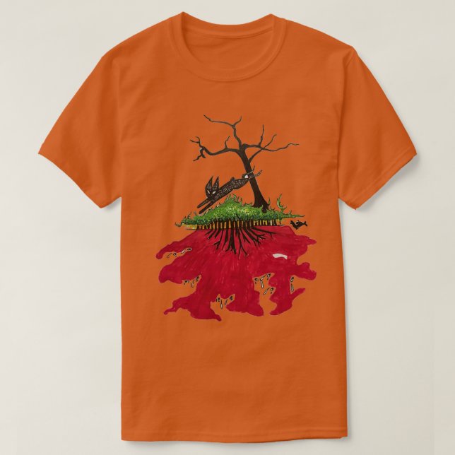 Bilder från vattenskepp nere t shirt (Design framsida)