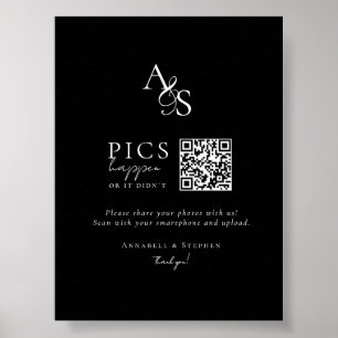 Bilder händer! Foto, QR-kod, Bröllop Poster