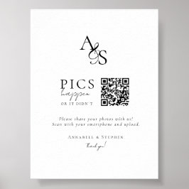 Bilder händer! Foto, QR-kod, Bröllop Poster