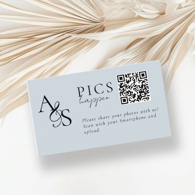 Bilder händer! Foto, QR-kod, Bröllop Tilläggskort (Pics happen! Photo, QR-Code, Weding Enclosure Card)