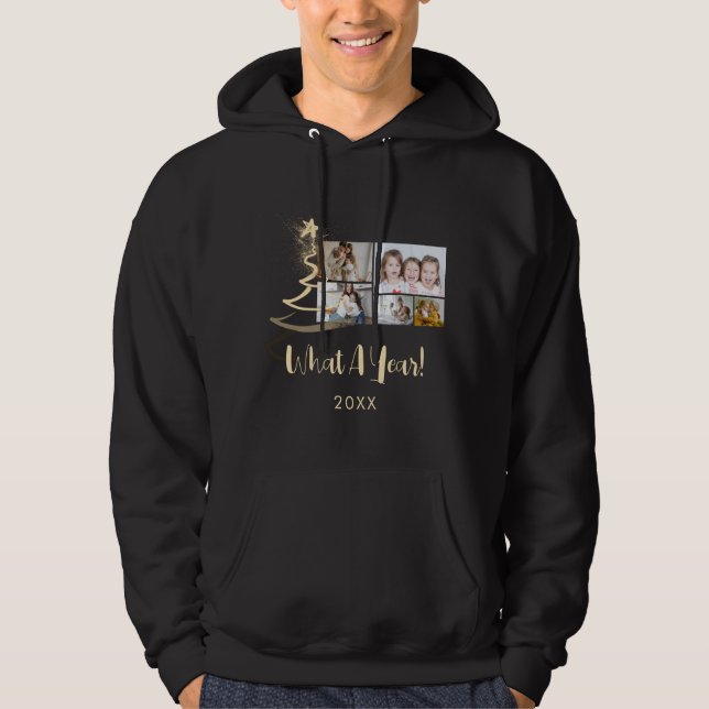 Bilder Helgdag för gradient Guld Glitter Träd 5 Hoodie (Framsida)