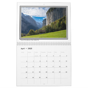 Bilder i de schweiziska Alpernorna Kalender