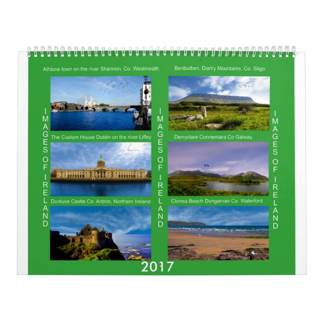 Bilder i Irland för den irländska kalendern 2017 Kalender (Omslag)
