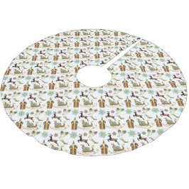 Bilder i julklapp julgransmatta borstad polyester