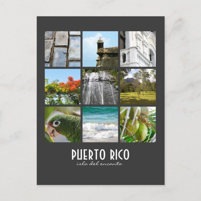 Bilder i Puerto Rico Vykort (Framsida)