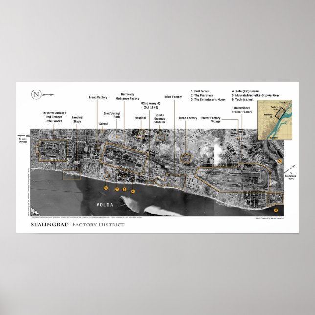 Bilder i slaget vid Stalingrad i Världskrig II Poster (Framsidan)